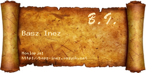 Basz Inez névjegykártya